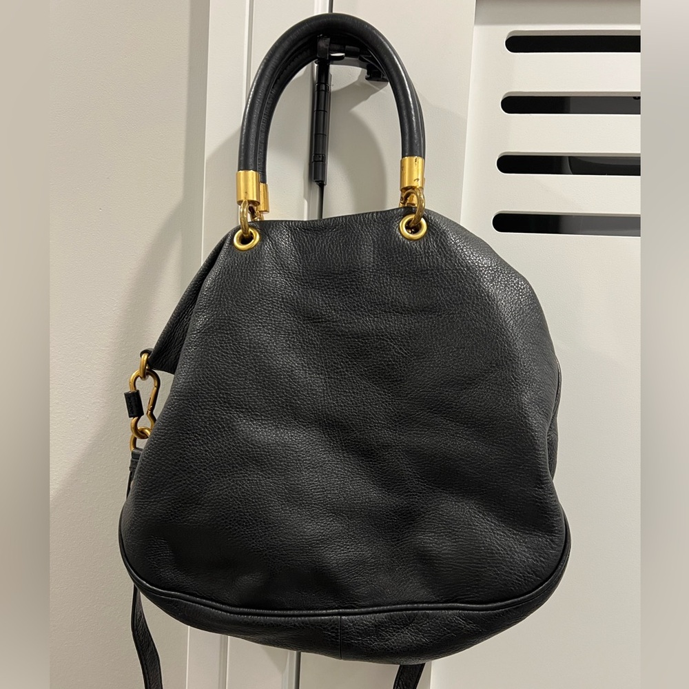 Marc by Marc Jacobs Satchel Too Hot To Handle Mini Shopper Black Leather Purse - Picture 3 of 9